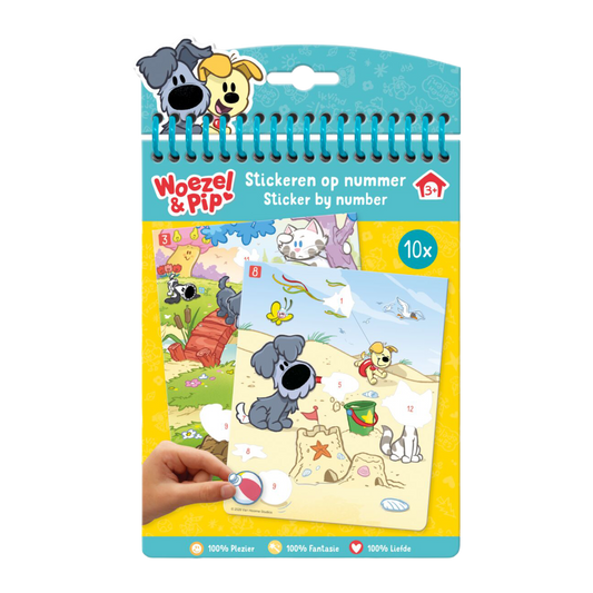 Woezel & Pip - Sticker op nummer - Van Hoorne Shop