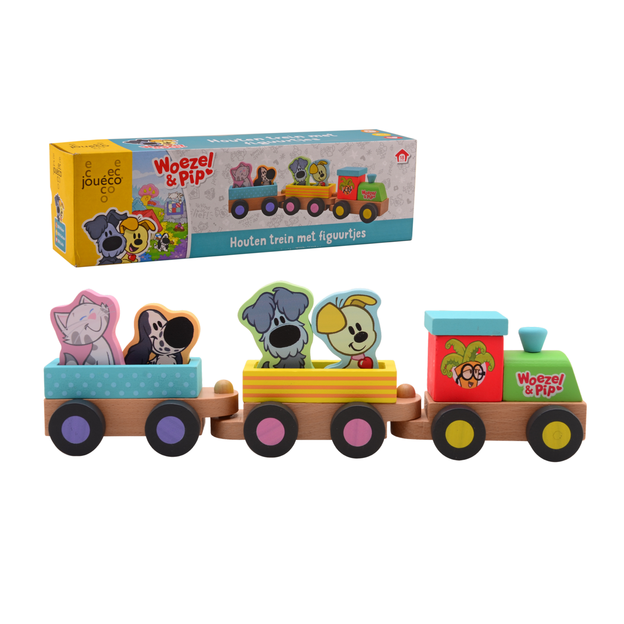 Woezel & Pip - Treinset met figuurtjes - Van Hoorne Shop